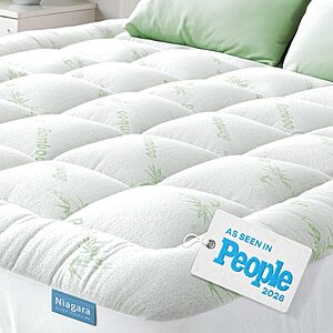 Niagara Sleep Solution Ultra Soft & Cooling Mattress Topper - Queen Size $37.89