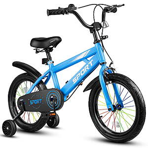 Lookfly 16" Kids Bike for Boys and Girls with Removable Training Wheels,Children's Cicycle,Blue $84.39