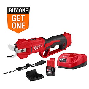 Milwaukee M12 12V Cordless Brushless Pruner Shears Kit w/2ah Battery & Charger $164 (hack)