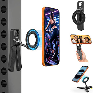 Magnetic Phone Mount Holder for Gym w/ N52 Strong Magnet MPT-03 360° Rotation, For iPhone 12-17 & Android $12.49
