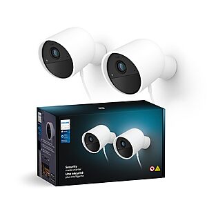 Philips Hue Wired Camera White 2PK $100.03