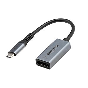 3 Pack PHILIPS USB-C to DisplayPort Adapter [8K UHD @ 60Hz 4K HD @ 144Hz] 32.4 Gbps Data Transfer Speed $19.49
