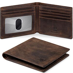 Amazon – RUNBOX Slim RFID Leather Bifold Wallet $8.49 w/ Code