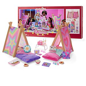 28-Piece American Girl AG Sisters Glamping Girls Sleepover Doll Playset (14.5" Dolls) $88 + Free Shipping