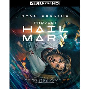 Project Hail Mary (4K UHD)  $24.95 Amazon.com