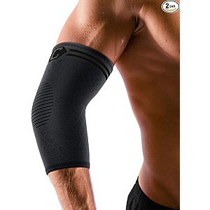 CAMBIVO  2-Pack Elbow Brace Compression Sleeves (Black, All Sizes) $8 + Free shipping w/ Prime or orders $35+