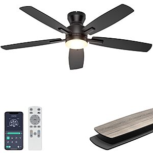 Amazon – Ohniyou 52" Low-Profile Ceiling Fan w/ Light $43.99+ w/ Code
