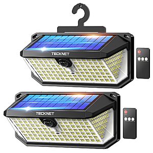 Amazon – TECKNET 546-LED Solar Motion Sensor Lights 2-Pack $29.99 w/ Code