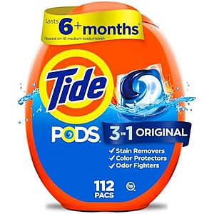 [SnS, AC] $62.10* | 4 × 112-Count Tide PODS Laundry Detergent Pacs (Original) ($15.53 each) + $15 credit at Amazon
