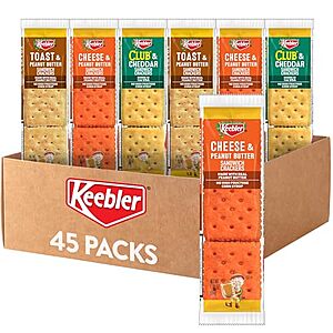 [SnS, AC] $20.58* | 2 × 45-Pack 1.38-Oz Keebler Sandwich Crackers (Variety Pack) ($10.29 each) at Amazon