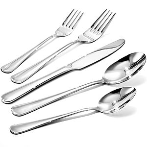 Amazon – HIKAA 40-Piece 18/10 Stainless Steel Flatware Set for 8 $14.99 w/ Code