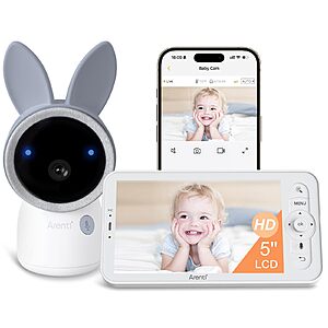 ARENTI Baby Monitor A4 Kit, 2.5K 5G WiFi, 360-Color RGB Night Light,SD Slot $97.98