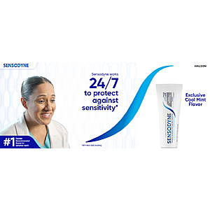 AMZ 5% S&S Level ONLY! 8 Tubes of Sensodyne Extra Whitening Cool Mint Toothpaste - 4 Ounces $45.10, get $15 Rebate ($30.10 net for 8)
