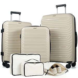 3-Piece Travelhouse Hardshell Spinner Luggage Set w/ 2 Packing Cubes (Various Colors) $79.99 + Free Shipping
