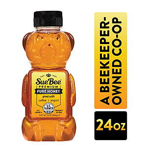 Sue Bee Honey, Premium Clover Honey, 24 oz $6.4