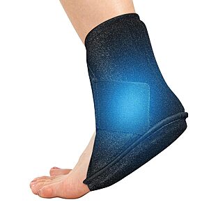 Koonie Ankle Ice Pack Wrap w/ Compression for Cold Therapy (Black) $9.85 + Free Shipping w/ Prime or on $35+