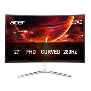Acer Nitro 27” Full HD (1920 x 1080) 1500R Curved Gaming Monitor, AMD FreeSync Premium Technology, Up to 280Hz, 1ms (VRB), Black, EDA270 Zbmiipx $129