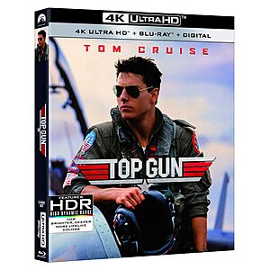 Top Gun (4K UHD + Blu-ray + Digital) $9.99 + Free Shipping w/ Prime or on $35+