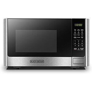 BLACK+DECKER Countertop Microwave Oven, 0.9 Cu.Ft, 900W, Stainless Steel $89.91