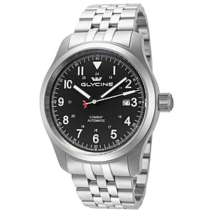Glycine Men's Combat Field 42mm Black Dial Automatic Watch $399