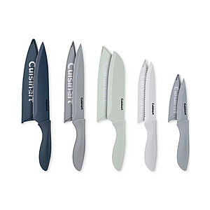 10-Piece Cuisinart Knife Set w/ Blade Guards (Blue Ombre) $14.99 & More + Free Pickup at Macys or Free Shipping on $39+