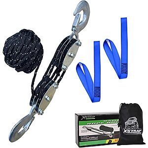 50' XSTRAP STANDARD Heavy-Duty Reflective Rope Hoist Pulley System w/ 1000LB Capacity $12.49 + Free Shipping w/ Prime or on $35+