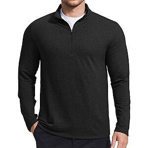 PINSPARK Men's Quarter-Zip Lightweight Mock Neck Pullover Sweatshirt (Various) $9.99 + Free Shipping w/ Prime or on $35+