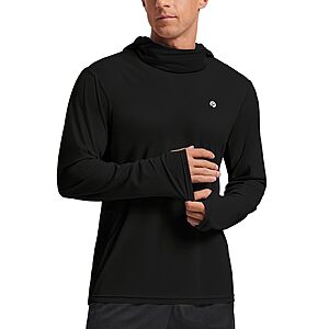 PINSPARK Men's UPF 50+ Long Sleeve Fishing Hoodie Shirt w/ Mask (Various) $9.74 + Free Shipping w/ Prime or on $35+