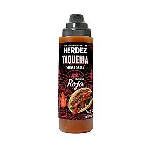 HERDEZ TAQUERIA STREET SAUCE, Roja, Medium, 9 oz Squeeze Bottle (8 Pack) Spicy Red Sauce with Chile De Arbol Flavor~$17.57 With S&S @ Amazon