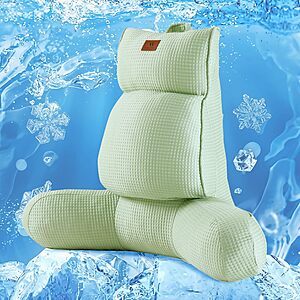 Amélie Home Cooling Reading Pillow with Arms for Adults, Breathable Waffle Fabric Bed $29.99
