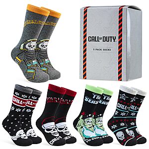5-Pack Call of Duty Socks for Men  - $5.99