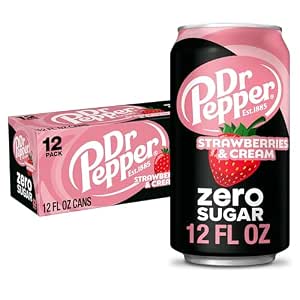 12-Pack 12-Oz Dr Pepper Zero Strawberries and Cream Soda: 3 for $14.74 w/ S&S + Free Shipping w/ Prime or $35+
