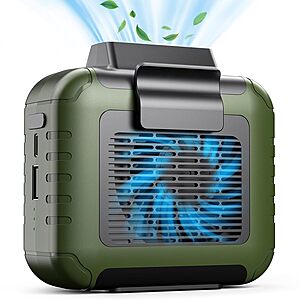 Yeedie Portable Wearable Waist Clip Fan w/ 23-Hour Battery Life (Olive Green) $9.91 + Free Shipping w/ Prime or on $35+