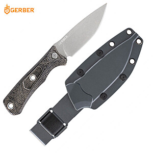 Gerber Convoy Drop Point Fixed Blade Knife w/Sheath - Morel Brown $18 + Free Shipping
