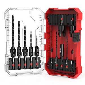 15-Piece EZARC Countersink Drill Bit & Plug Cutter Set w/ Depth Stop Rings, Extension Shaft & Storage Box $13.98 + Free Shipping w/ Prime or on $35+