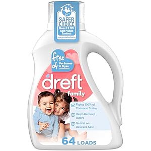 Dreft Unscented Liquid Laundry Detergent 84 fl oz (64 Loads) 4 for $38.70 ($9.67 ea) w/ S&S + Free Shipping w/ Prime or on $35+