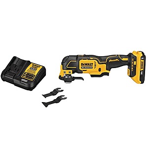 DeWalt ATOMIC 20V MAX Cordless Brushless Oscillating Multi Tool with (1) 20V 2.0Ah Battery and Charger $129