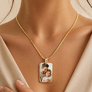 CanvasChamp Personalized 45x27mm Rounded Rectangle Necklace $19 Shipped