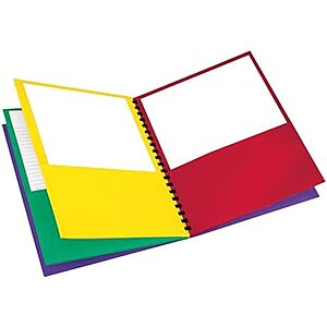 8-Pocket Oxford Paper Folder Letter Size (200-Sheet Capacity, Multicolor) $3.55 + Free Shipping w/ Prime or on $35+