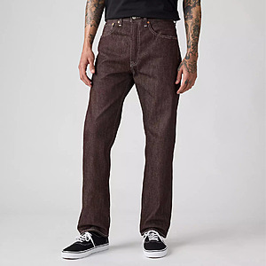 Levi's Men's 501 Original Shrink-to-Fit Jeans (Burgundy Rigid - Brown) $18.97