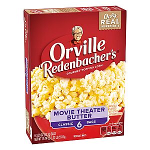 $5.55 or less S&S/Q/MBuy AMZ: 12 ct (2 x 6) Orville Redenbacher’s Popcorn, Movie Theater Butter Flavor, 3.29 oz. bags