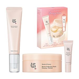Beauty of Joseon Revive Ritual Eye Duo With Retinol Moisturizer Gift | Daily Korean Skincare for Firmer Under Eyes, Visibly Lifting Korean Eye Cream and Patch