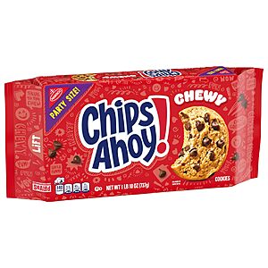 CHIPS AHOY! Chewy Chocolate Chip Cookies, Party Size, 26 oz Certified Kosher~$4.07 After Coupon & S&S @ Amazon
