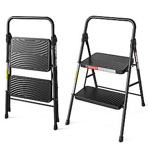 LevLad 2 Step Stool with Anti-Slip Pedal, Foldable Step Ladder, 330lbs Capacity - $21.99