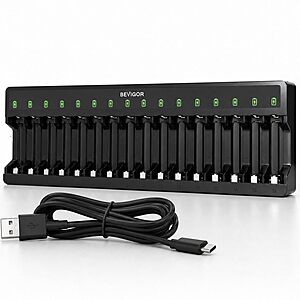 Amazon – BEVIGOR 16-Bay AA/AAA NiMH Battery Charger $14.99 w/ Code + Deal