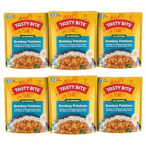 [SnS] $13.18 | 6-Pack 10-Oz TASTY BITE Bombay Potatoes at Amazon