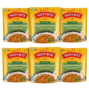 [SnS] $12.01 | 6-Pack TASTY BITE Vegetables & Paneer at Amazon