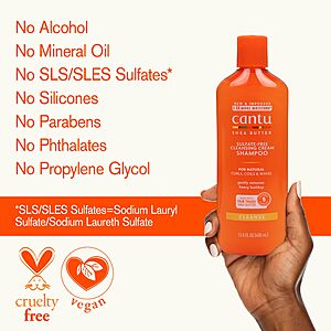 Cantu Sulfate-Free Cleansing Cream Shampoo with Shea Butter for Natural Hair, 13.5 oz $3.97