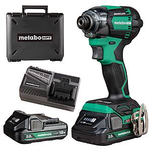 Metabo HPT Triple Hammer 18-volt 1/4-in Brushless Cordless Impact Driver (Battery Included and Charger Included and Hard Case included) | WH18DCM $139