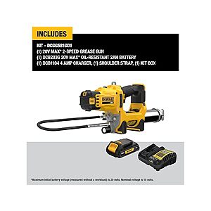$216.75: DEWALT DCGG581GD1 Grease Gun 20V MAX kit at Woot!
